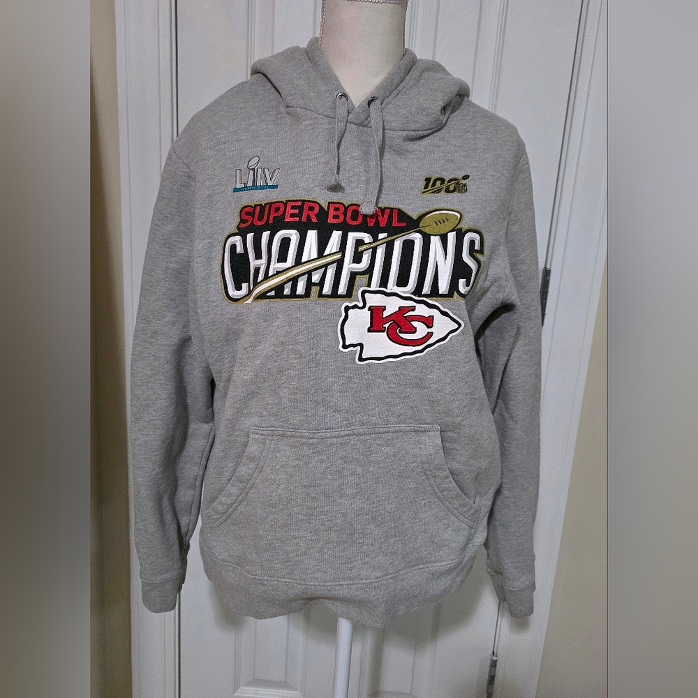 Kansas City Chiefs Gray Super Bowl Champions Sweater 2020